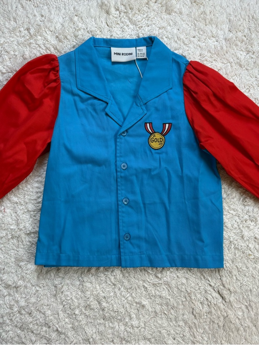 ✨NWT✨ Mini Rodini x E.T. Blue Puff Sleeve Shirt